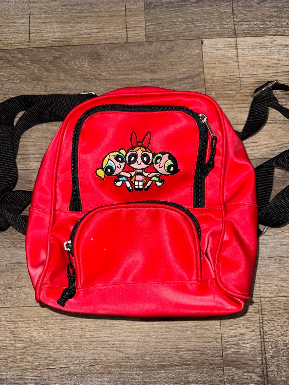 VTG 1996 Red Powderpuff Girls Embroidered Backpack